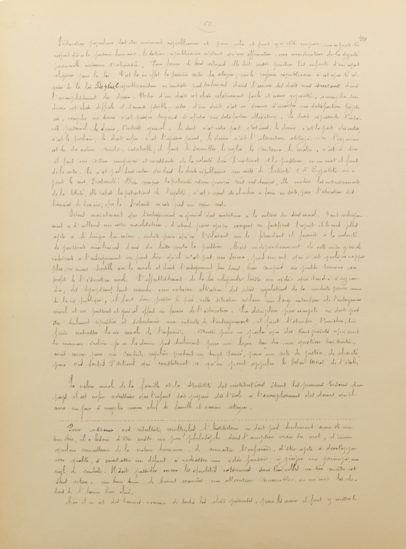 Manuscrit original de Martin Eugène Legrand, feuillet 32/36